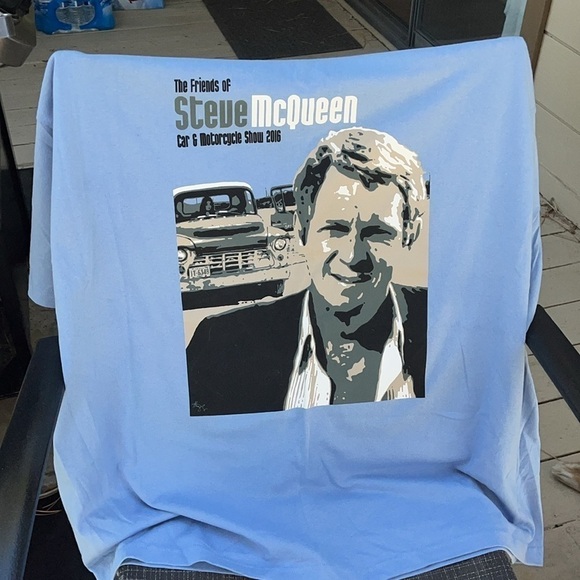 NEW STEVE McQUEEN "The Getaway" Boys Republic Car Motorcycle Show T Shirt 4X - Picture 5 of 6